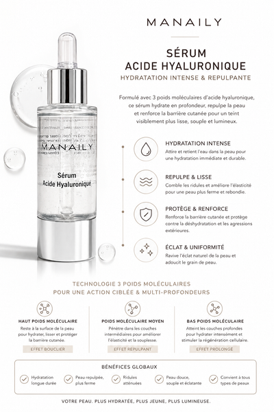 Sérum Acide Hyaluronique by Manaily®